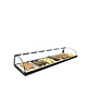 SAYL Vitrine | LED | Zwart | Neutraal | Demonteerbaar | 1190x380x170(h)mm 