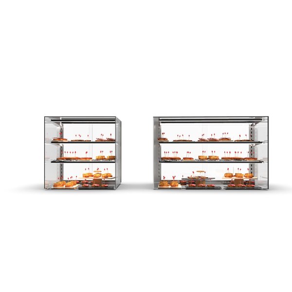 Vitrine | LED | 3 Schappen | Neutraal | 1000x600x515(h)mm