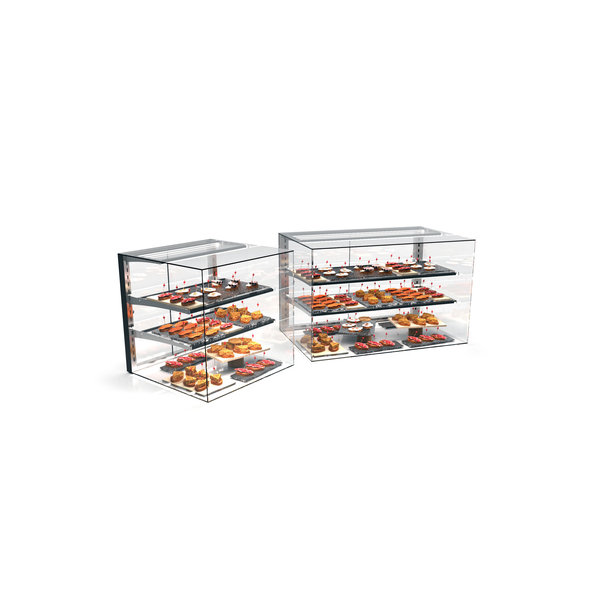 Vitrine | LED | 3 Schappen | Neutraal | 1000x600x515(h)mm