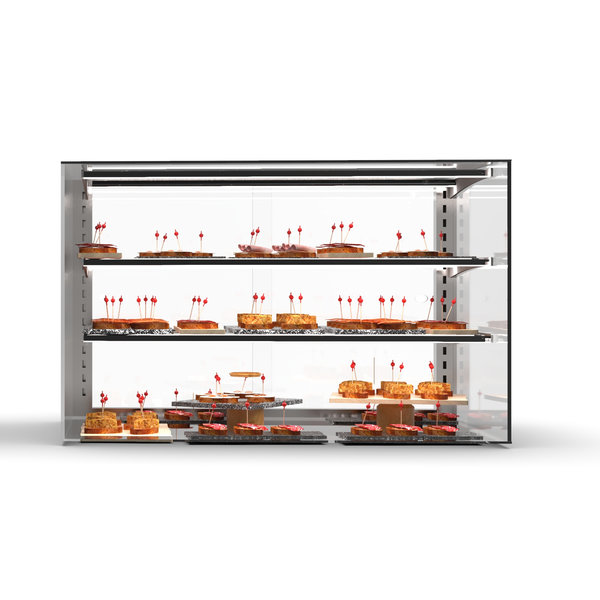 Vitrine | LED | 3 Schappen | Neutraal | 1000x600x515(h)mm