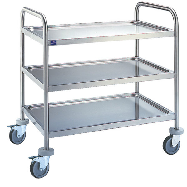 Wagen | RVS | 3 Schappen | 810x500x860(h)mm