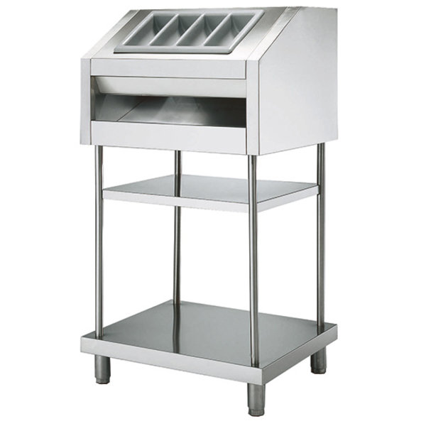 Servieskast | RVS | Met Brood- en Bestekdispenser | 686x700x1450(h)mm