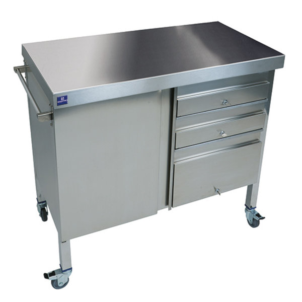 Oberstation | RVS | 1 Deur + 3 Laden | 1000x600x930(h)mm