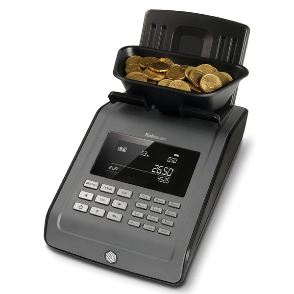 Geldtelweegschaal | 6185 | Munten + Biljetten + Vouchers/Cheques | Max 3.5kg | 151x245x154(h)mm