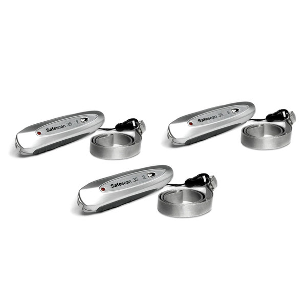 Set Valsgelddetectoren | 35 | Draagbaar (Batterijen) | 3-Voudige Detectie | 3 Stuks | 90x30x25(h)mm