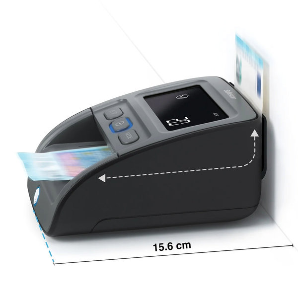 Valsgelddetector | 155-S | 7-Voudige Detectie | ECB-Gecertificeerd | Accu Optioneel | 120x156x76(h)mm