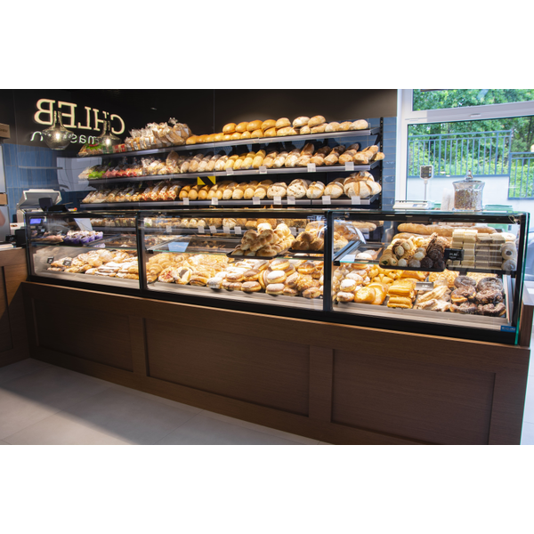 Neutrale Toonbank | 0.038kW | Zwart/Hout | LED | Opslagruimte | Granieten Snijplank | Koppelbaar | 930x985x1200(h)mm