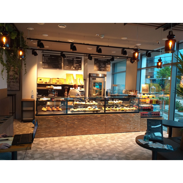 Neutrale Toonbank + Kruimellade | 0.052kW | Zwart/Hout | LED | Opslagruimte | Granieten Snijplank | Koppelbaar | 1330x985x1200(h)mm