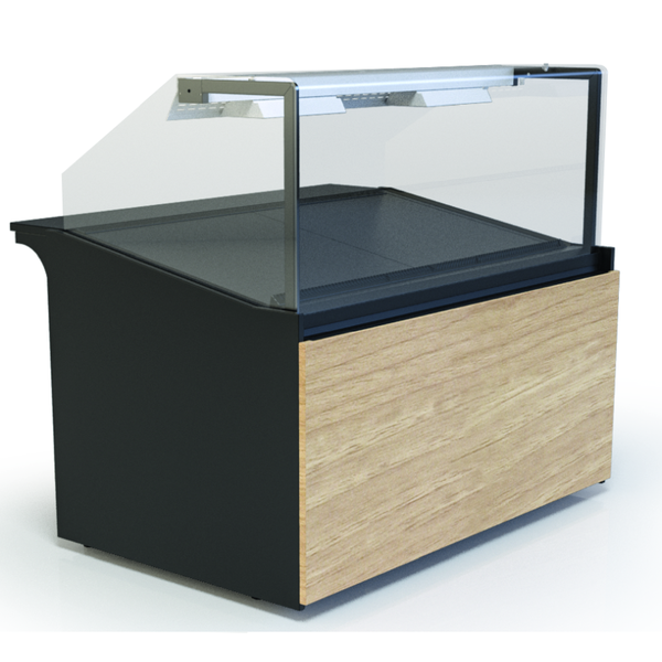 Warmhoudtoonbank | +30°C/+60°C | Hetelucht | 2kW | Kantelruit | Reserve | Koppelbaar | 930x985x1200(h)mm
