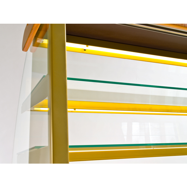 Koelvitrine | Hout-look | +4°C/+15°C | 4 Niveaus | 700x865x1360(h)mm