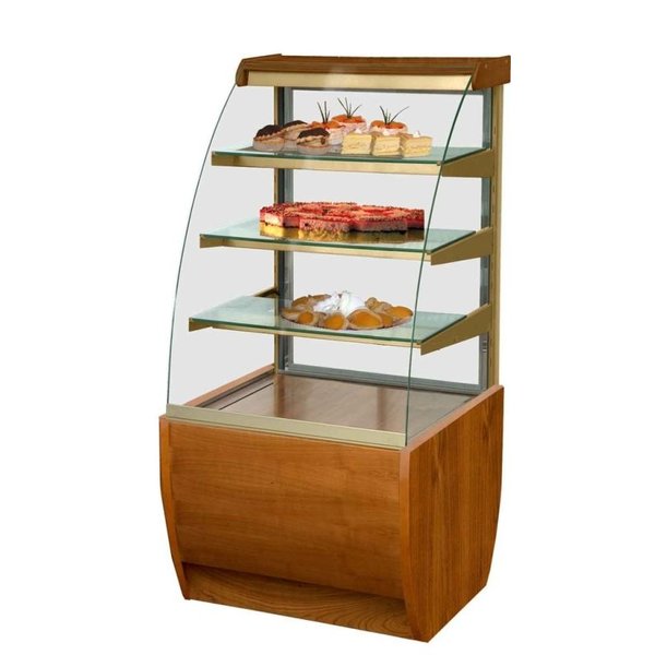 Koelvitrine | Hout-look | +4°C/+15°C | 4 Niveaus | 700x865x1360(h)mm