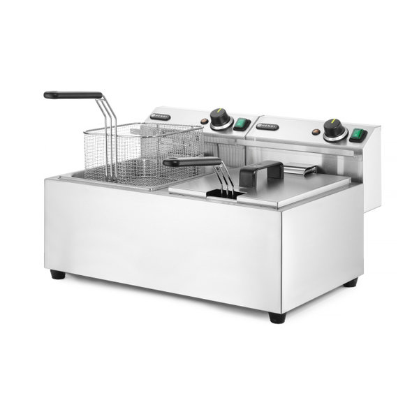 Friteuse | ProfiLine | Elektrisch | 8+8L | 50°C/190°C | 7kW (2x 230V) | 605x460x369(h)mm