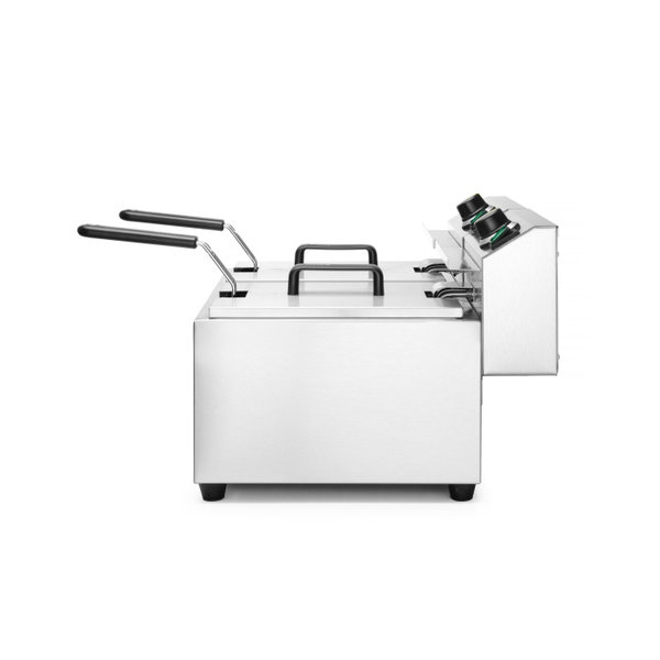 Friteuse | ProfiLine | Elektrisch | 8+8L | 50°C/190°C | 7kW (2x 230V) | 605x460x369(h)mm
