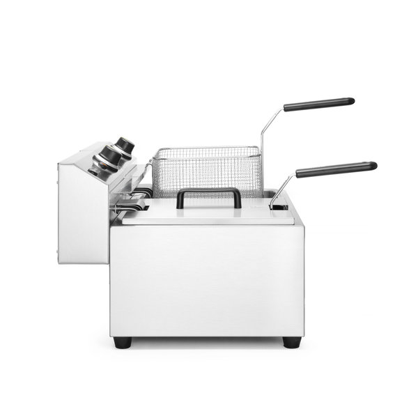 Friteuse | ProfiLine | Elektrisch | 8+8L | 50°C/190°C | 7kW (2x 230V) | 605x460x369(h)mm