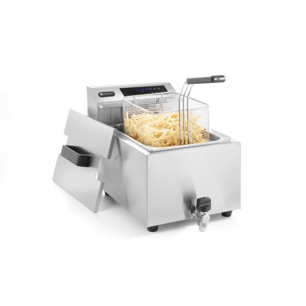 Friteuse | ProfiLine | Elektrisch | 8L | 25°C/195°C | 3.5kW (230V) | Aftapkraan | Timer | 305x515x345(h)mm