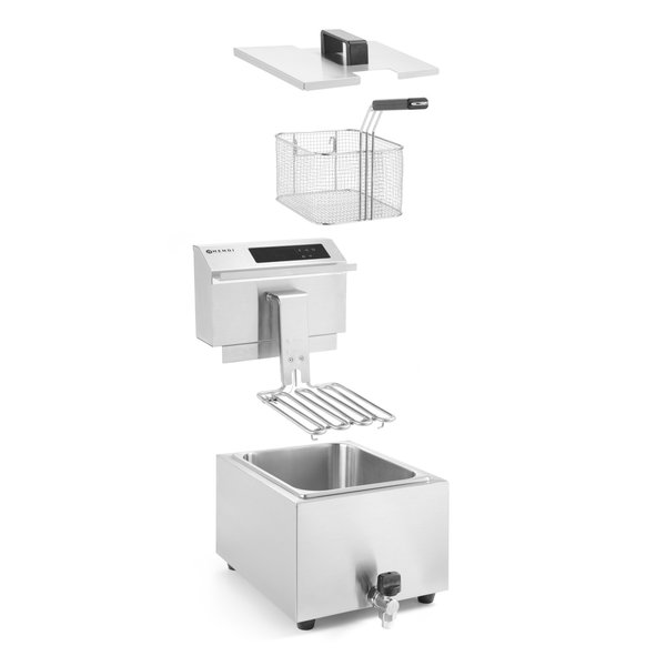 Friteuse | ProfiLine | Elektrisch | 8L | 25°C/195°C | 3.5kW (230V) | Aftapkraan | Timer | 305x515x345(h)mm