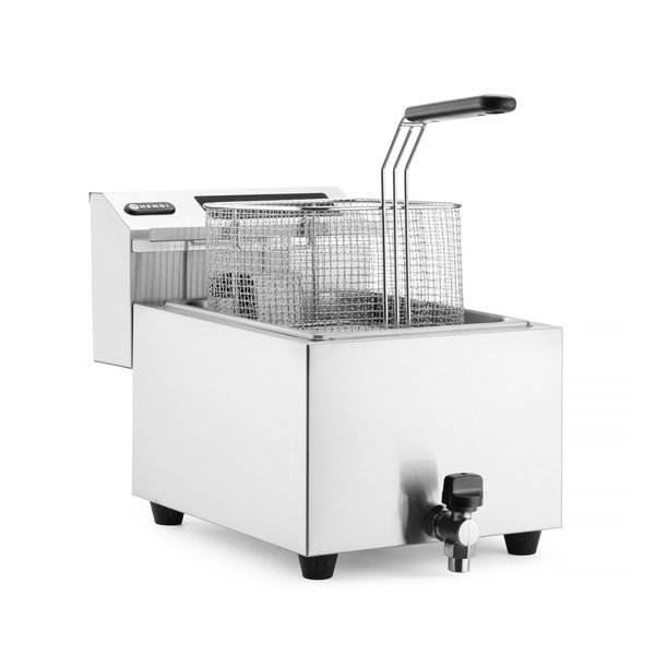 Friteuse | ProfiLine | Elektrisch | 8L | 25°C/195°C | 3.5kW (230V) | Aftapkraan | Timer | 305x515x345(h)mm