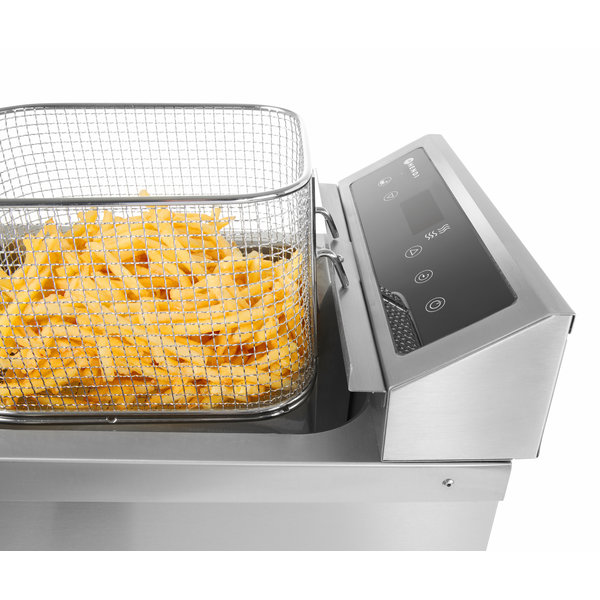 Inductiefriteuse | Elektrisch | 8L | 60°C/190°C | 3.5kW (230V) | Aftapkraan | Timer | 288x619x408(h)mm