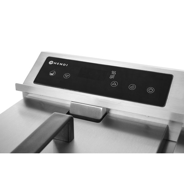Inductiefriteuse | Elektrisch | 8L | 60°C/190°C | 3.5kW (230V) | Aftapkraan | Timer | 288x619x408(h)mm