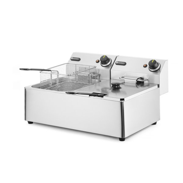 Friteuse | KitchenLine | Elektrisch | 6+6L | 50°C/190°C | 6.6kW (2x 230V) | 550x430x305(h)mm