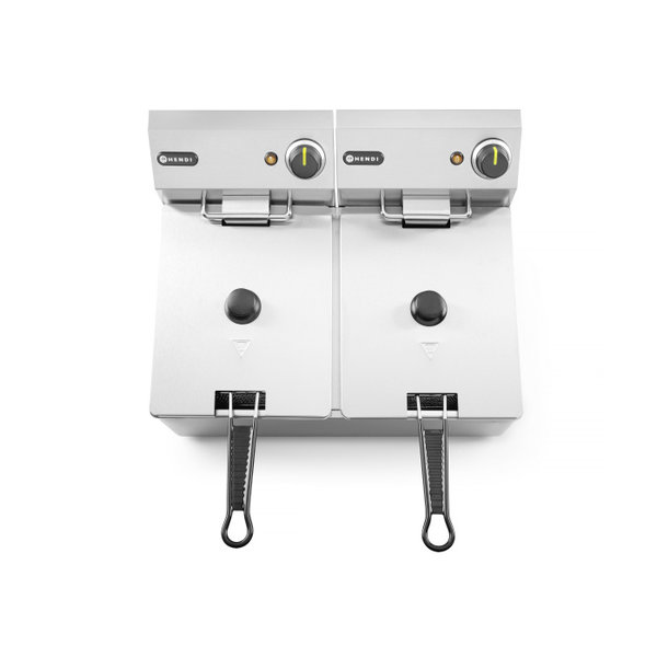 Friteuse | KitchenLine | Elektrisch | 6+6L | 50°C/190°C | 6.6kW (2x 230V) | 550x430x305(h)mm