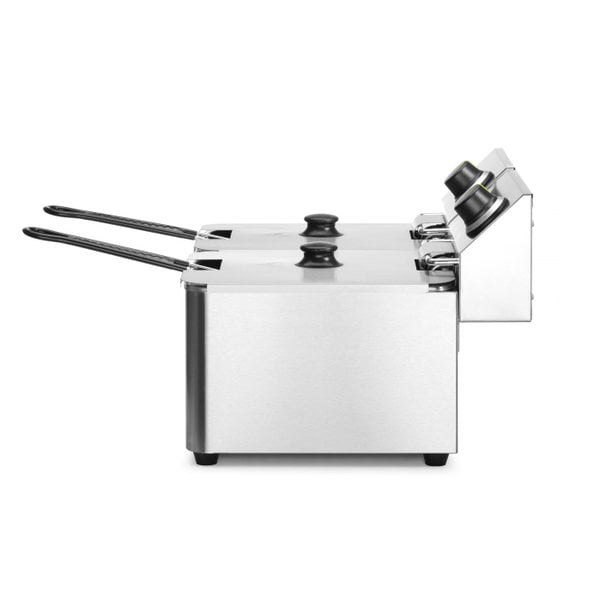 Friteuse | KitchenLine | Elektrisch | 8+8L | 50°C/190°C | 7kW (2x 230V) | 542x430x351(h)mm