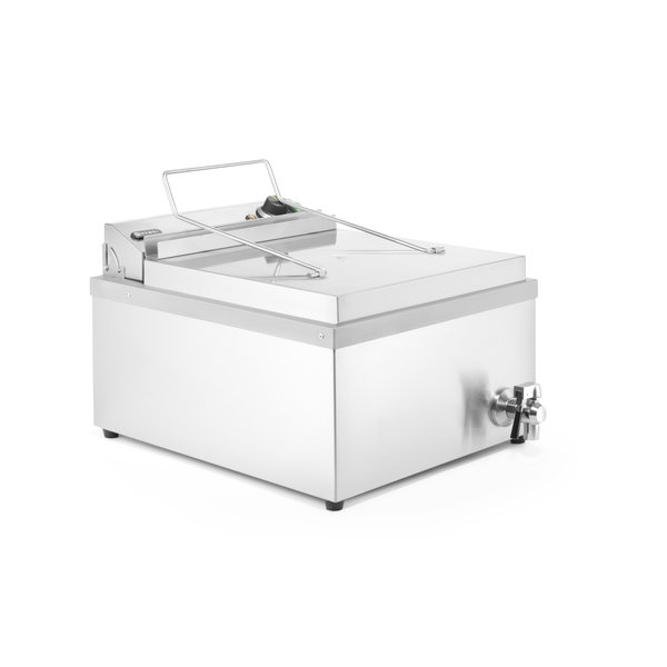 Deegwaren-/Visfriteuse | Elektrisch | 12L | 50°C/190°C | 3.5kW (230V) | Aftapkraan | 630x860x438(h)mm