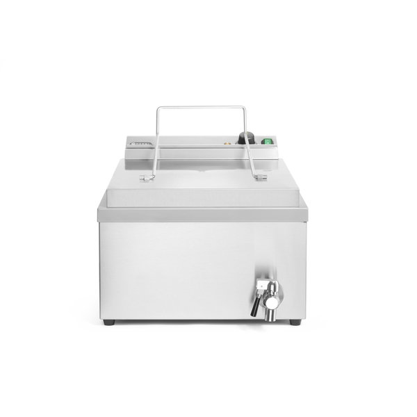 Deegwaren-/Visfriteuse | Elektrisch | 12L | 50°C/190°C | 3.5kW (230V) | Aftapkraan | 630x860x438(h)mm