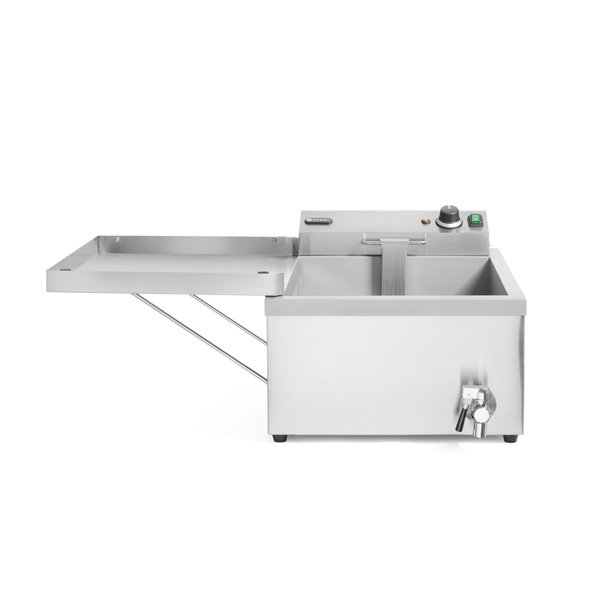 Deegwaren-/Visfriteuse | Elektrisch | 12L | 50°C/190°C | 3.5kW (230V) | Aftapkraan | 630x860x438(h)mm