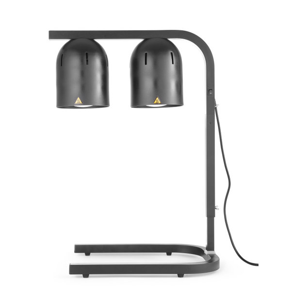 Warmhoudbrug | Zwart | Hoogte Verstelbaar | Infraroodlampen (2x 250W) | 1/1 GN | 453x360x790(h)mm