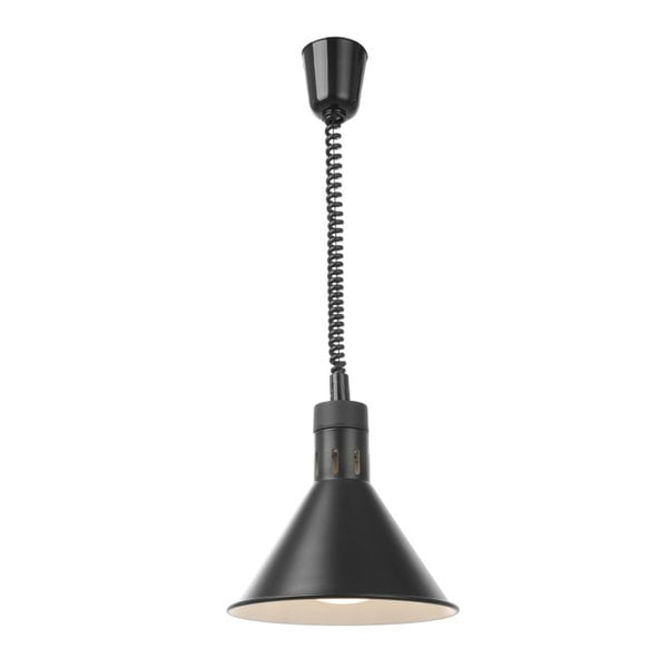 Warmhoudlamp | Conisch | Zwart | 0.25kW | 230V | Ø275x250(h)mm