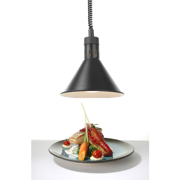 Warmhoudlamp | Conisch | Zwart | 0.25kW | 230V | Ø275x250(h)mm