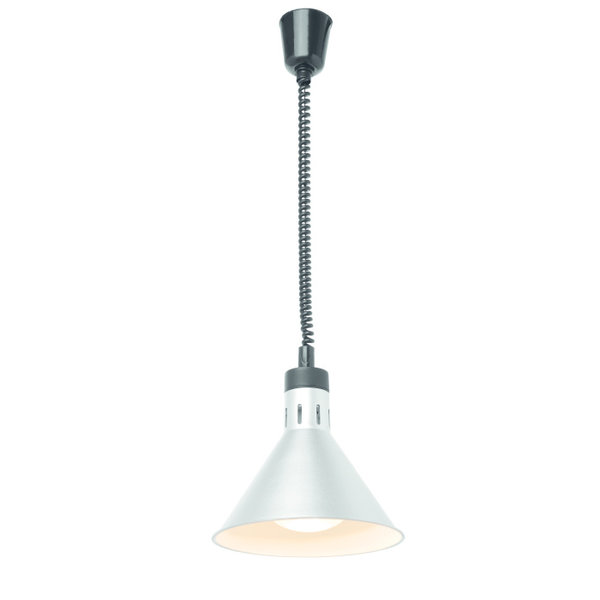 Warmhoudlamp | Conisch | Zilver | 0.25kW | 230V | Ø275x250(h)mm