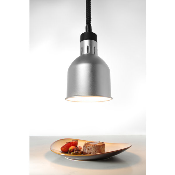Warmhoudlamp | Cilinder | Zilver | 0.25kW | 230V | Ø175x250(h)mm