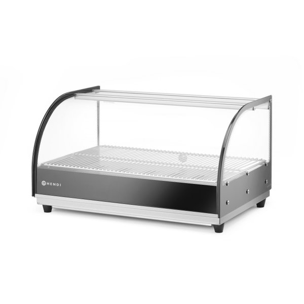 Warmhoudvitrine | Zwart | Max. +85°C | Incl. GN 1/1 Rooster | 0.4kW | 554x376x311(h)mm