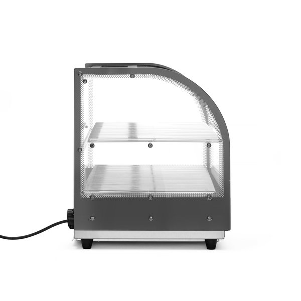 Warmhoudvitrine | Zwart | Max. +85°C | Incl. GN 1/1 Roosters | 0.4kW | 554x376x432(h)mm