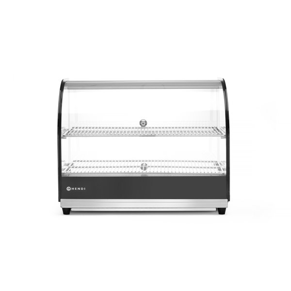 Warmhoudvitrine | Zwart | Max. +85°C | Incl. GN 1/1 Roosters | 0.4kW | 554x376x432(h)mm