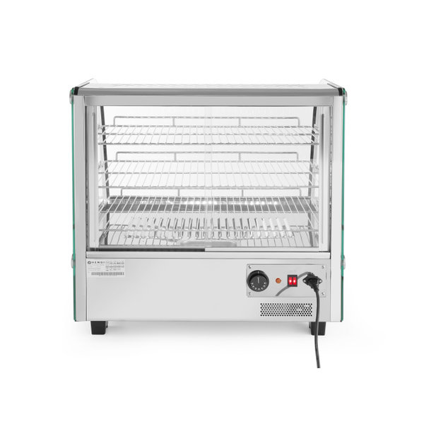 Warmhoudvitrine | RVS | +30°C/+90°C | Incl. 3 Roosters | 1.5kW | 857x568x686(h)mm