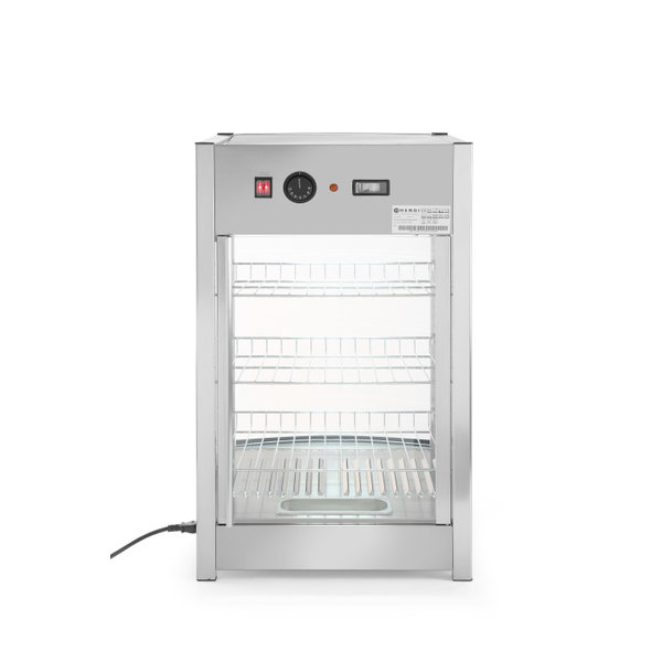 Warmhoudvitrine | RVS | LED | +30°C/+90°C | Incl. 3 Roosters | 0.8kW | 460x448x785(h)mm