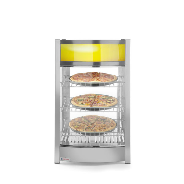Warmhoudvitrine | RVS | LED | +30°C/+90°C | Incl. 3 Roosters | 0.8kW | 460x448x785(h)mm