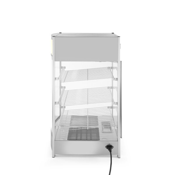 Warmhoudvitrine | RVS | LED | +30°C/+90°C | Incl. 3 Roosters | 0.8kW | 460x448x785(h)mm