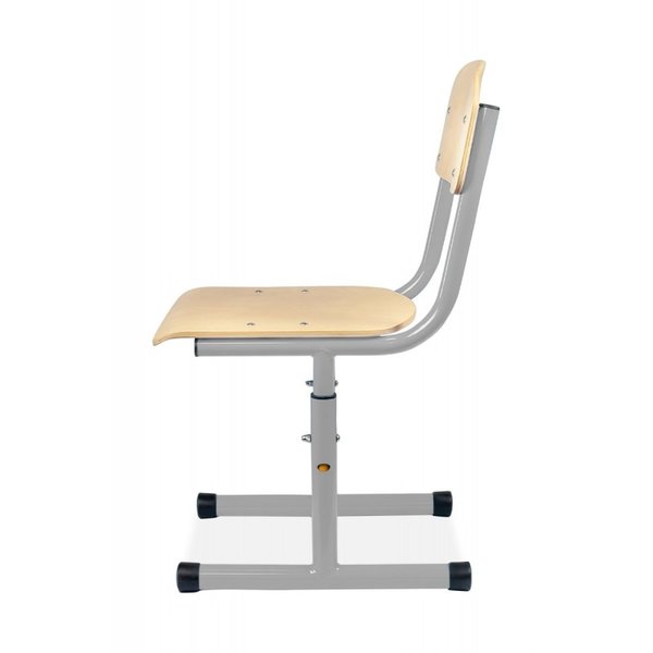 Schoolstoel | Grijs | Hoogte Verstelbaar | Voor Kinderen 1.10-1.75m | Zithoogte 310-430mm | 10 Stuks