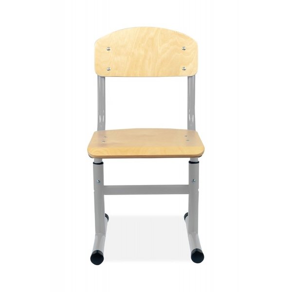 Schoolstoel | Grijs | Hoogte Verstelbaar | Voor Kinderen 1.10-1.75m | Zithoogte 310-430mm | 10 Stuks