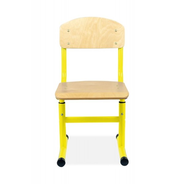 Schoolstoel | Geel | Hoogte Verstelbaar | Voor Kinderen 1.10-1.75m | Zithoogte 310-430mm | 10 Stuks
