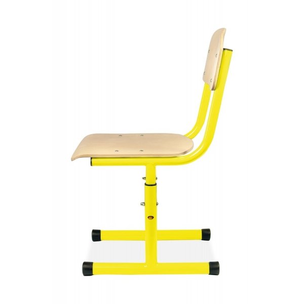Schoolstoel | Geel | Hoogte Verstelbaar | Voor Kinderen 1.10-1.75m | Zithoogte 310-430mm | 10 Stuks