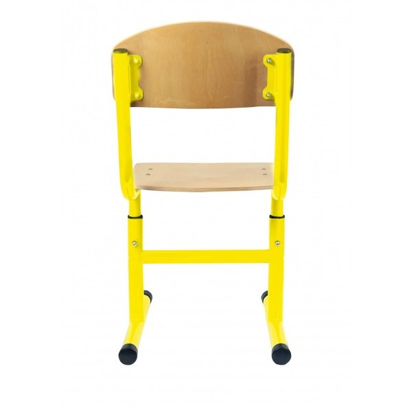 Schoolstoel | Geel | Hoogte Verstelbaar | Voor Kinderen 1.10-1.75m | Zithoogte 310-430mm | 10 Stuks