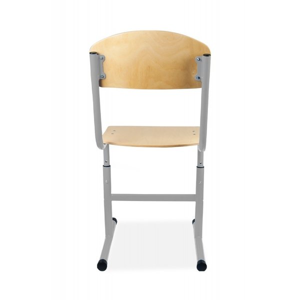 Schoolstoel | Grijs | Hoogte Verstelbaar | Voor Kinderen 1.30-1.90m | Zithoogte 380-460mm | 10 Stuks