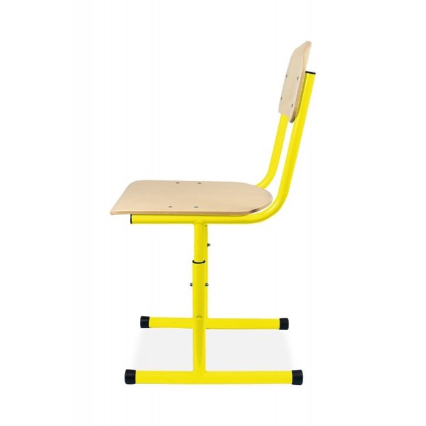 Schoolstoel | Geel | Hoogte Verstelbaar | Voor Kinderen 1.30-1.90m | Zithoogte 380-460mm | 10 Stuks