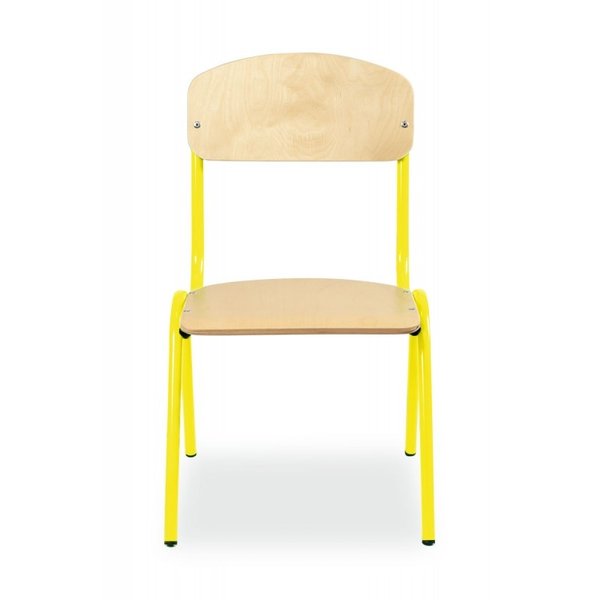 Schoolstoel | Geel | Voor Kinderen 1.20-1.45m | Zithoogte 350mm | 10 Stuks