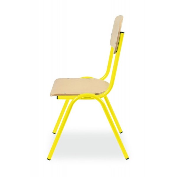 Schoolstoel | Geel | Voor Kinderen 1.20-1.45m | Zithoogte 350mm | 10 Stuks